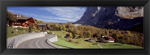 Framed Road passing through a landscape, Grindelwald, Interlaken, Switzerland Print