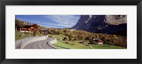 Framed Road passing through a landscape, Grindelwald, Interlaken, Switzerland Print