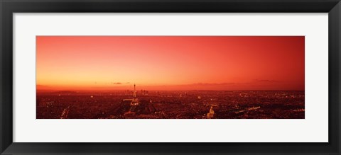 Framed France, Paris, aerial view Print