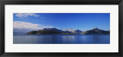 Framed Lake on mountainside, Sorfolda, Bodo, Nordland, Norway Print