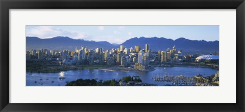 Framed Skyscrapers at the waterfront, Vancouver, British Columbia, Canada Print