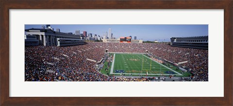 Framed Football, Soldier Field, Chicago, Illinois, USA Print