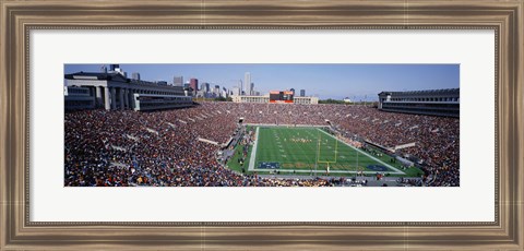 Framed Football, Soldier Field, Chicago, Illinois, USA Print