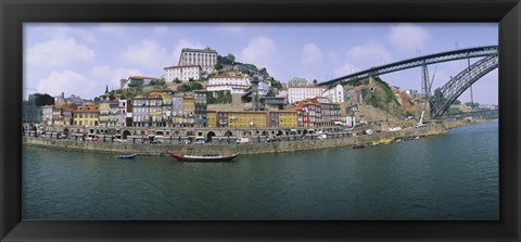 Framed Buildings at the waterfront, Oporto, Douro Litoral, Portugal Print