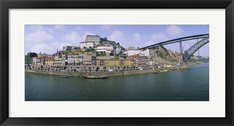Framed Buildings at the waterfront, Oporto, Douro Litoral, Portugal Print