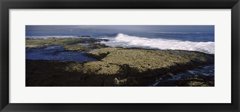 Framed Rock formations at the coast, Fernandina Island, Galapagos Islands, Ecuador Print