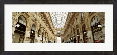 Framed Interiors of a hotel, Galleria Vittorio Emanuele II, Milan, Italy Print