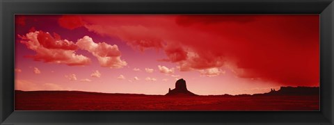 Framed Storm clouds over a landscape, Utah, USA Print