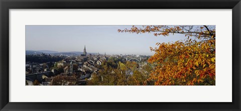 Framed High angle view of buildings, Berne Canton, Switzerland Print