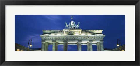 Framed High section view of a gate, Brandenburg Gate, Berlin, Germany Print