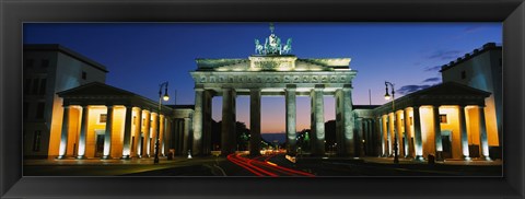 Framed Low angle view of a gate, Brandenburg Gate, Berlin, Germany Print