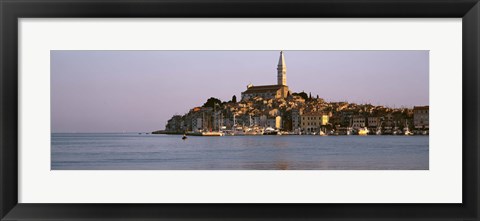 Framed Waterfront, Rovinj, Croatia Print