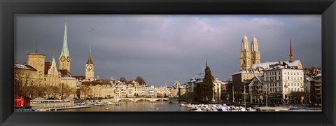 Framed Winter, Zurich, Switzerland Print