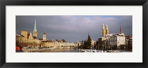 Framed Winter, Zurich, Switzerland Print