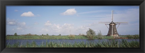 Framed Netherlands, Traditional windmill in the village Print