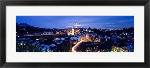 Framed Night Bern Switzerland Print