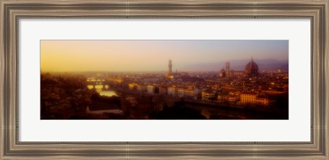 Framed High angle view of Florence, Italy Print