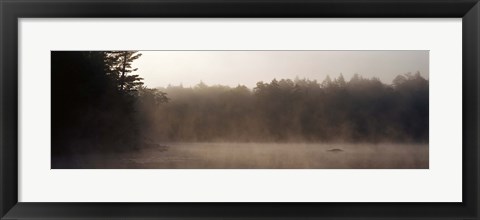 Framed Morning Mist Adirondack State Park Old Forge NY USA Print