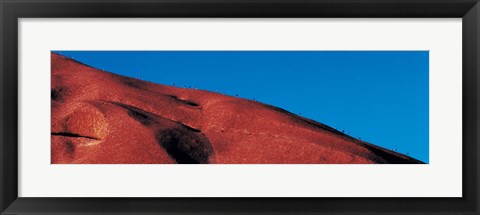 Framed Climbers Ayers Rock Uluru Park Australia Print