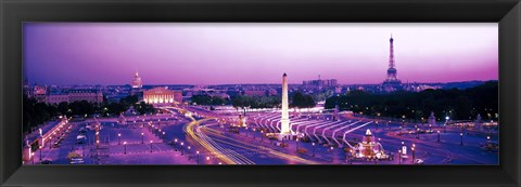 Framed Dusk Place de la Concorde Paris France Print