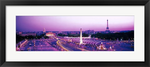 Framed Dusk Place de la Concorde Paris France Print