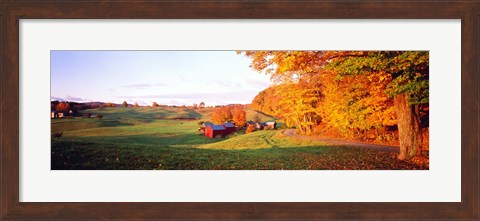 Framed Fall Farm VT USA Print