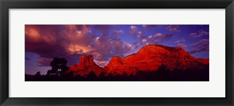 Framed Rocks at Sunset Sedona AZ USA Print