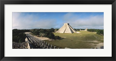 Framed Pyramid Chichen Itza Mexico Print