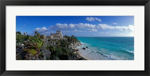 Framed El Castillo Tulum Mexico Print