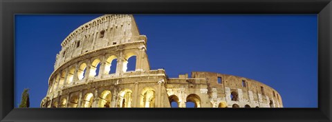 Framed Low angle view of ruins of an amphitheater, Coliseum, Rome, Lazio, Italy Print