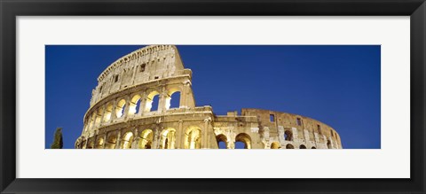 Framed Low angle view of ruins of an amphitheater, Coliseum, Rome, Lazio, Italy Print