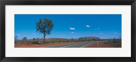 Framed Road Ayers Rock Uluru-Kata Tjuta National Park Australia Print