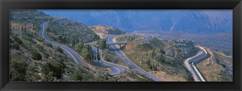 Framed Highway Delphi Greece Print