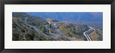 Framed Highway Delphi Greece Print