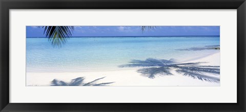 Framed Palm shadows, Laguna Maldives Print