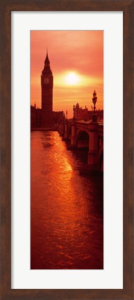 Framed Big Ben at dusk, London England Print