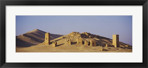 Framed Towers on a landscape, Funerary Towers, Palmyra, Syria Print