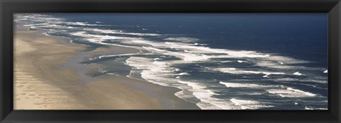 Framed Waves on the beach, Florence, Lane County, Oregon, USA Print