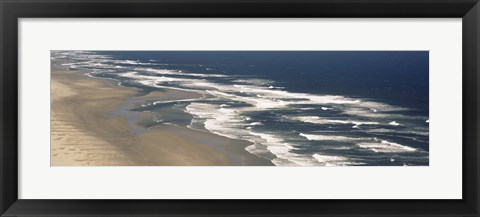 Framed Waves on the beach, Florence, Lane County, Oregon, USA Print