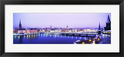 Framed Buildings In A City, Riddarholmen, Riddarholmen And The Old Town, Stockholm, Sweden Print