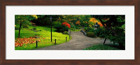 Framed Japanese Garden, Seattle, Washington State Print