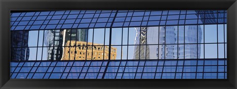 Framed Building reflections, Frankfurt, Germany Print