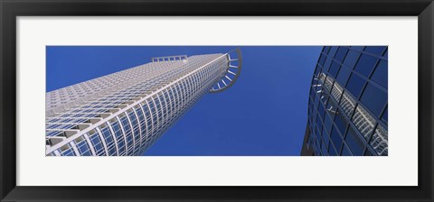 Framed Low Angle View Of Bank Buildings, Frankfurt, Germany Print