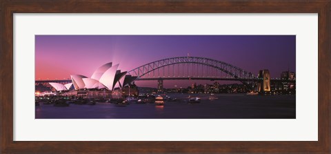 Framed Opera House Harbour Bridge Sydney Australia Print