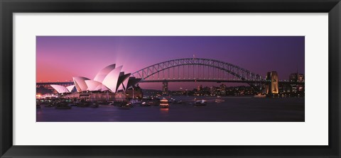 Framed Opera House Harbour Bridge Sydney Australia Print