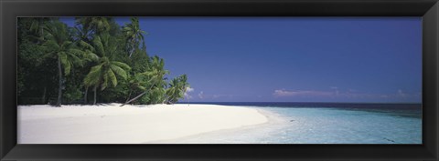 Framed White Sand Beach Maldives Print