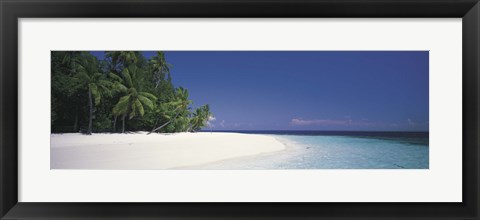 Framed White Sand Beach Maldives Print