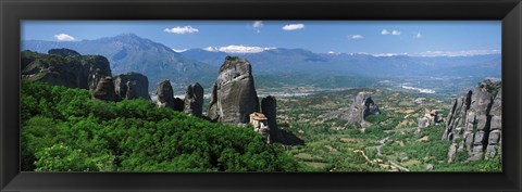 Framed Meteora Monastery Greece Print