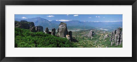 Framed Meteora Monastery Greece Print