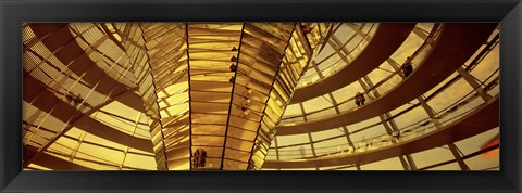 Framed Glass Dome from Interior, Reichstag,Berlin, Germany Print